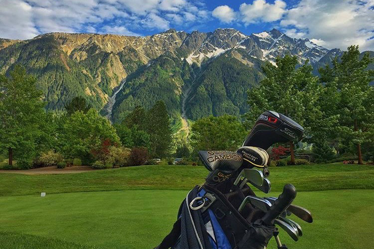 Mount Currie Massif view from the Pemberton golf course