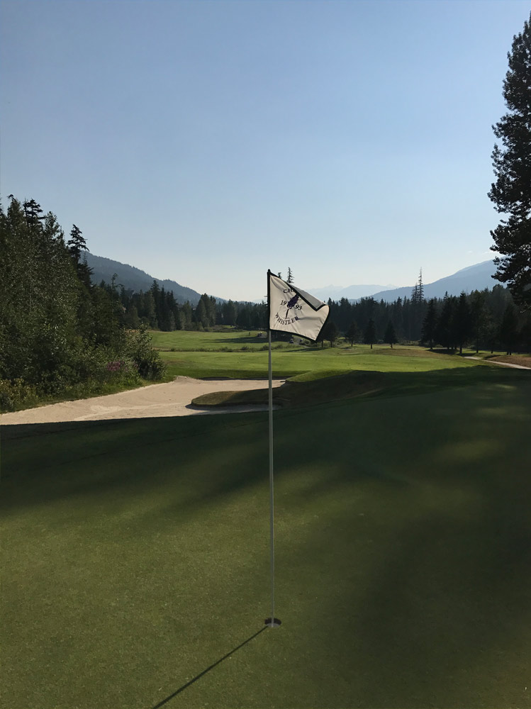 Proud Flag at the Fairmont Whistler Golf Course