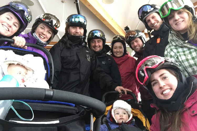 Group Ski Day in Whistler with Babies