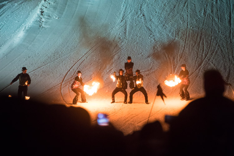 Fire and Ice Show in Whistler Village