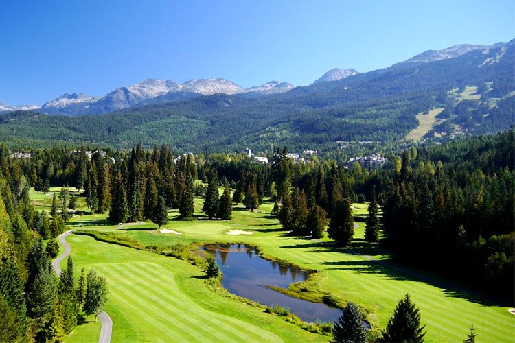 Aerial view of the Whistler Golf Club