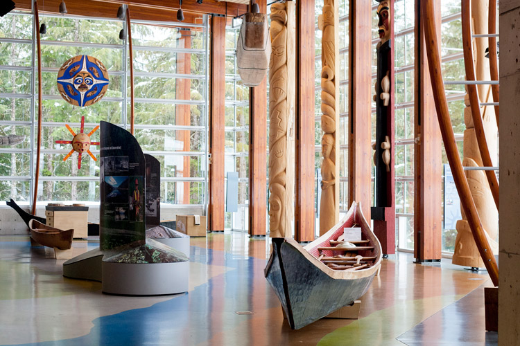 Inside the Squamish Lil'wat Cultural Centre in Whistler